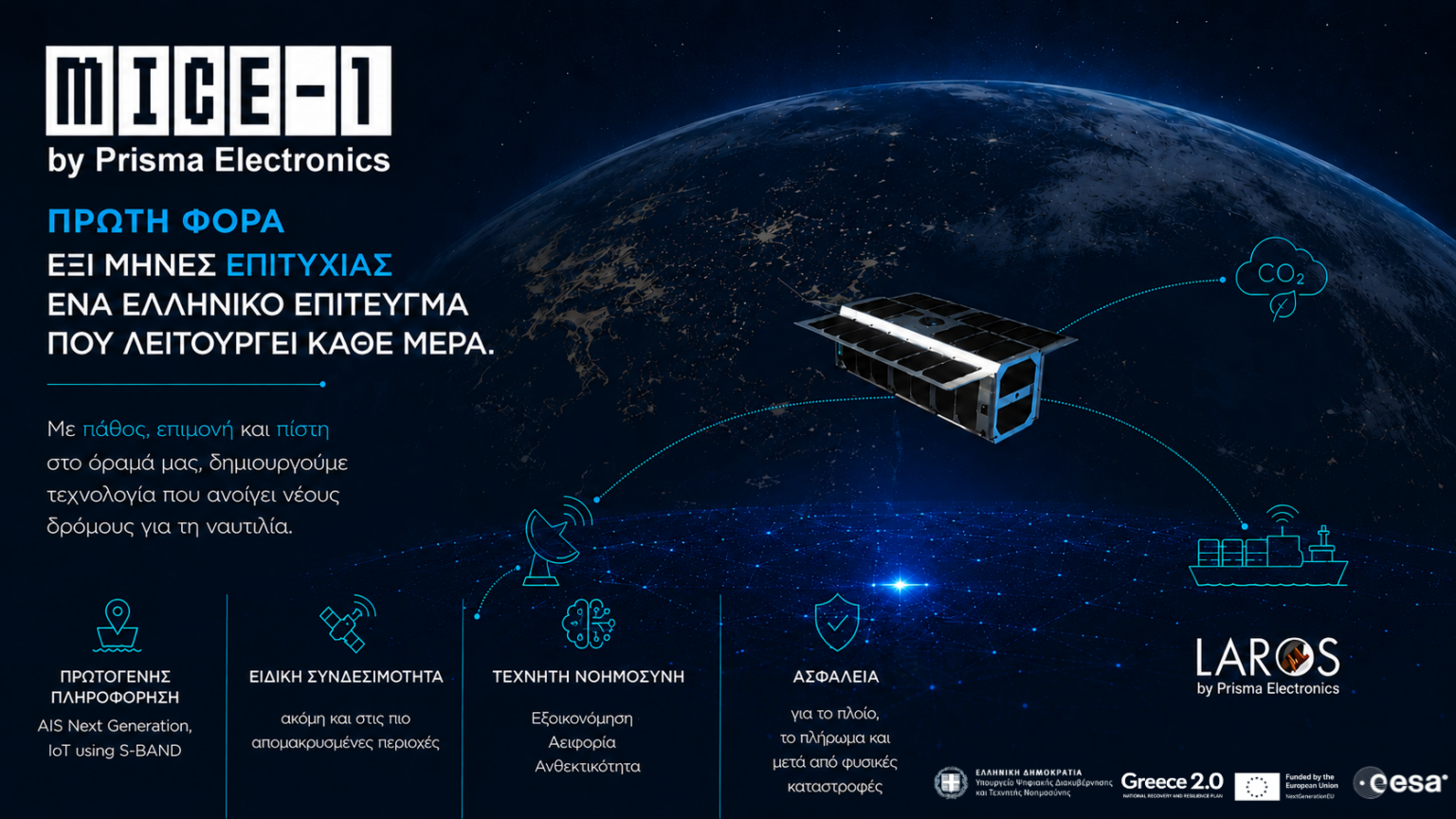 6 μήνες MICE-1 | Η ελληνική τεχνολογία λειτουργεί καθημερινά στο διάστημα